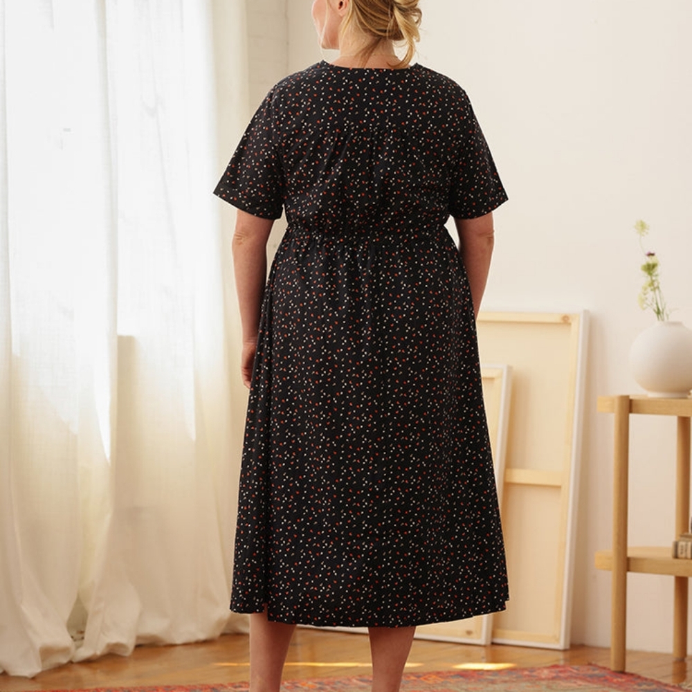 Tradlands Dress Nell Midi Small Black Floral Print - Picture 3 of 5